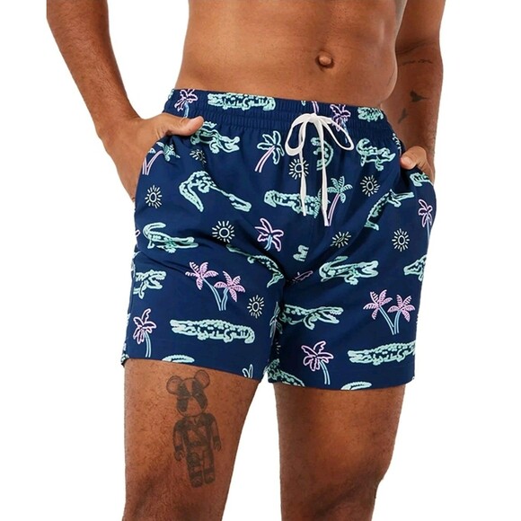 Chubbies Swimming Board Shorts Mens XL Neon Glades Alligator 5.5" Swim Trunks - Picture 1 of 16